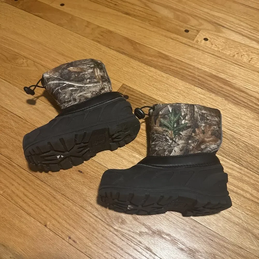 Itasca Camo Snow Boots Youth 13 Unisex Kids Waterproof Insulated Hunting Winter